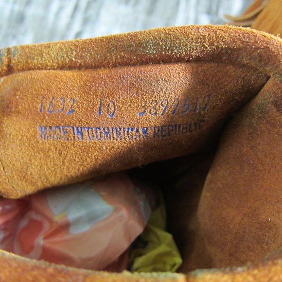 Gently Worn Minnetonka 3Layer Fringe Leather Boots - Picture 4 of 7